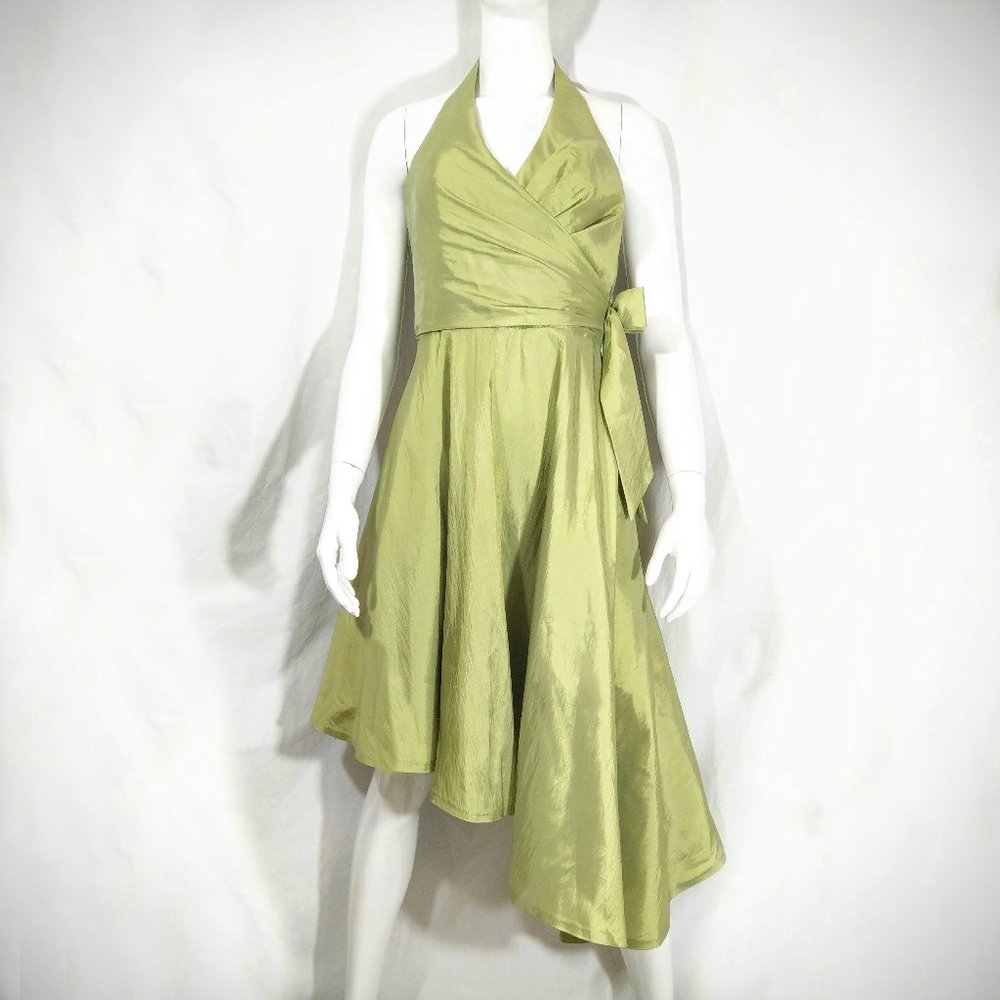 DaVinci Halter Evening Dress Asymmetrical Hem EUC